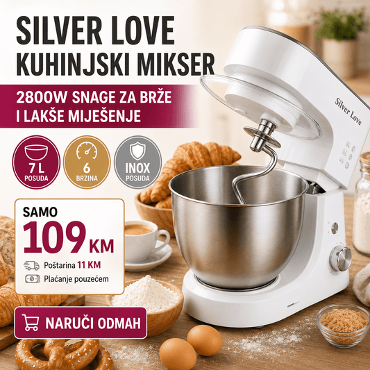 Silver Love Kuhinjski Mikser 2800W – – – slika 1