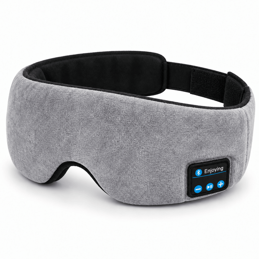 Siva Bluetooth maska za spavanje s ugrađenim zvučnicima – Bluetooth maske za spavanje – – slika 1