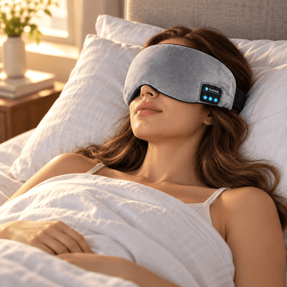Siva Bluetooth maska za spavanje s ugrađenim zvučnicima – Bluetooth maske za spavanje – – slika 2