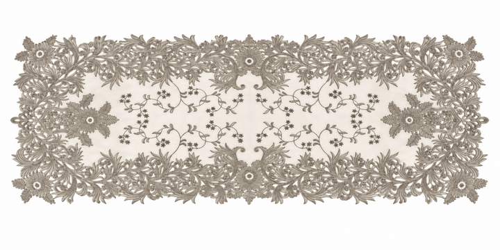 Sivobež cvjetni nadstolnjaci 33 × 92 cm – set 6