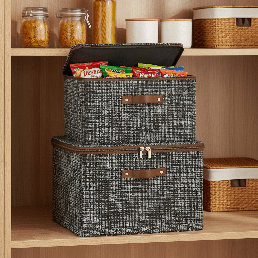 Sklopiva Kutija za Odlaganje s Ručkom – Kutije za odlaganje – Srednja Tamno siva – slika 5