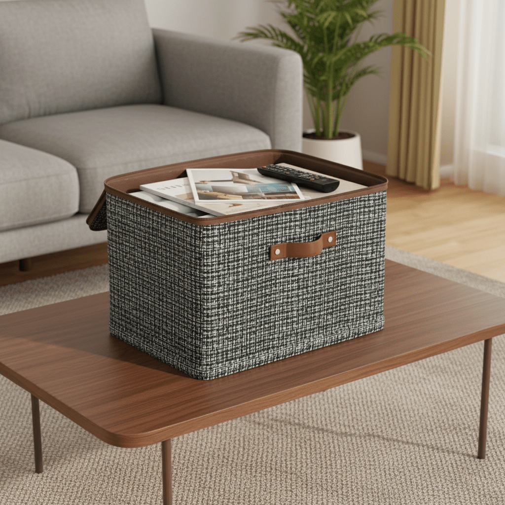 Sklopiva Kutija za Odlaganje s Ručkom – Kutije za odlaganje – Srednja Tamno siva – slika 4