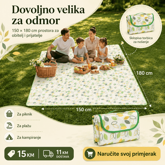 Sklopiva Piknik Podloga 150 × 180 cm – – – slika 1