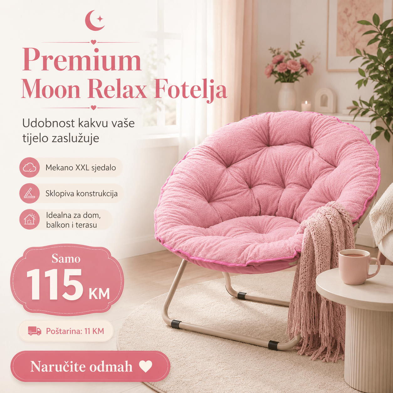 Sklopiva Relax Fotelja "Moon" – – – slika 4