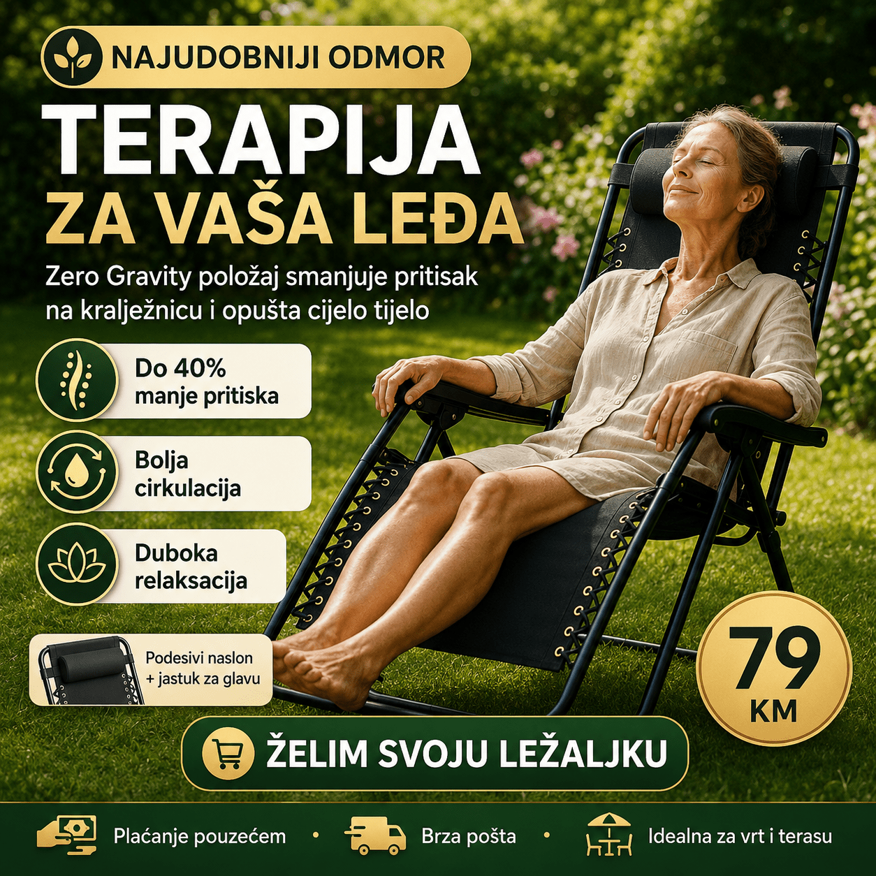Sklopiva stolica ležaljka – – – slika 5