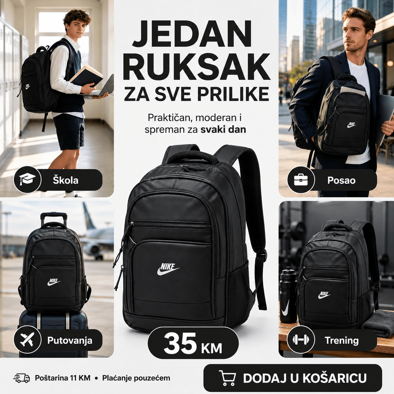 Školski i Poslovni Ruksak za Laptop – – – slika 6