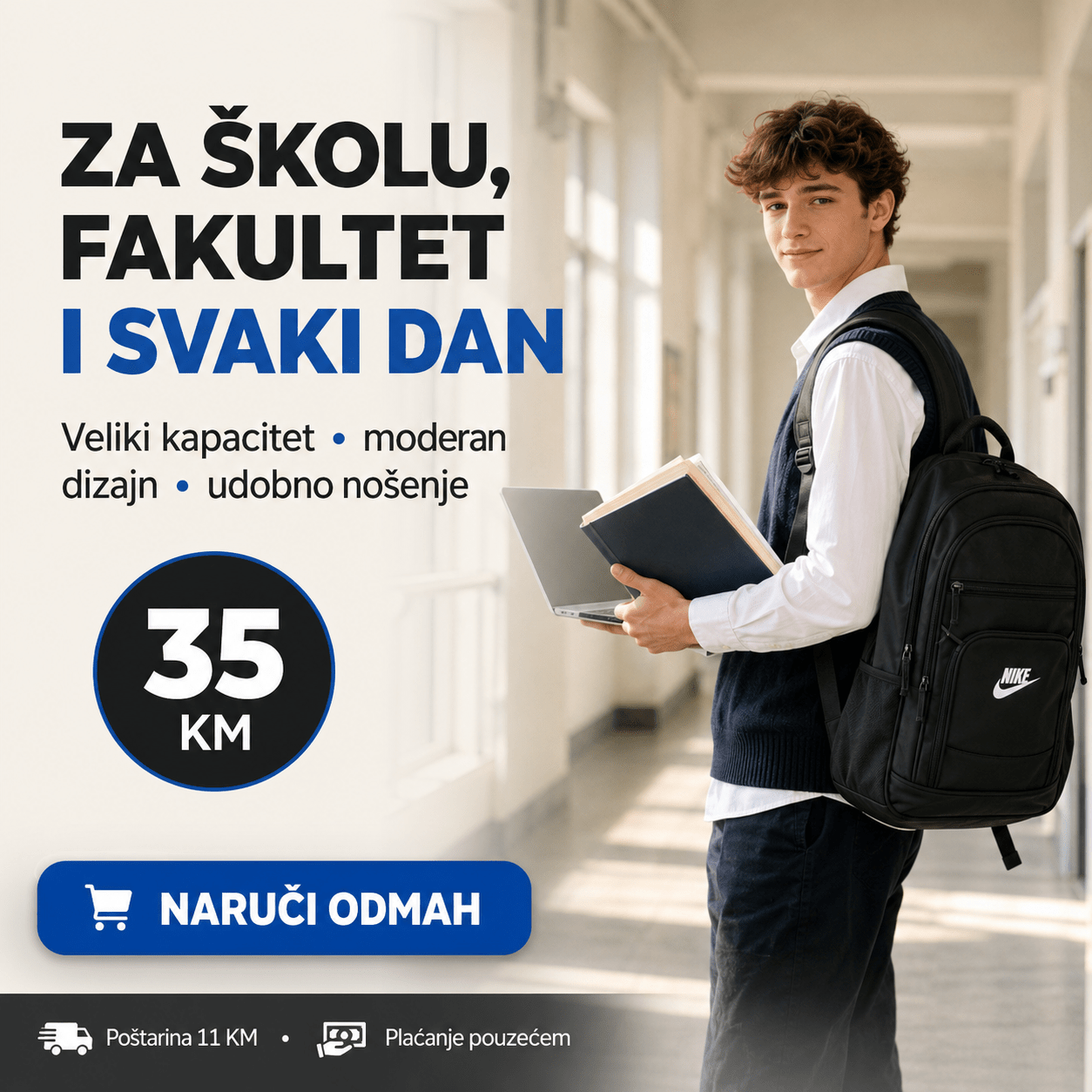 Školski i Poslovni Ruksak za Laptop – – – slika 7