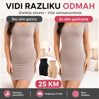 Slim Gaćice s Nogavicama – – Crna – slika 3