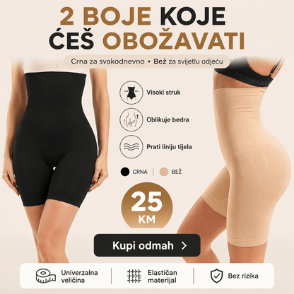 Slim Gaćice s Nogavicama – – Crna – slika 6