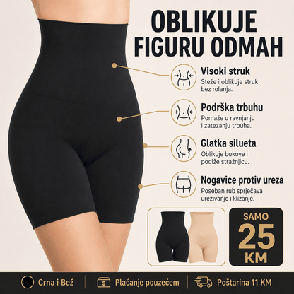 Slim Gaćice s Nogavicama – – Crna – slika 2