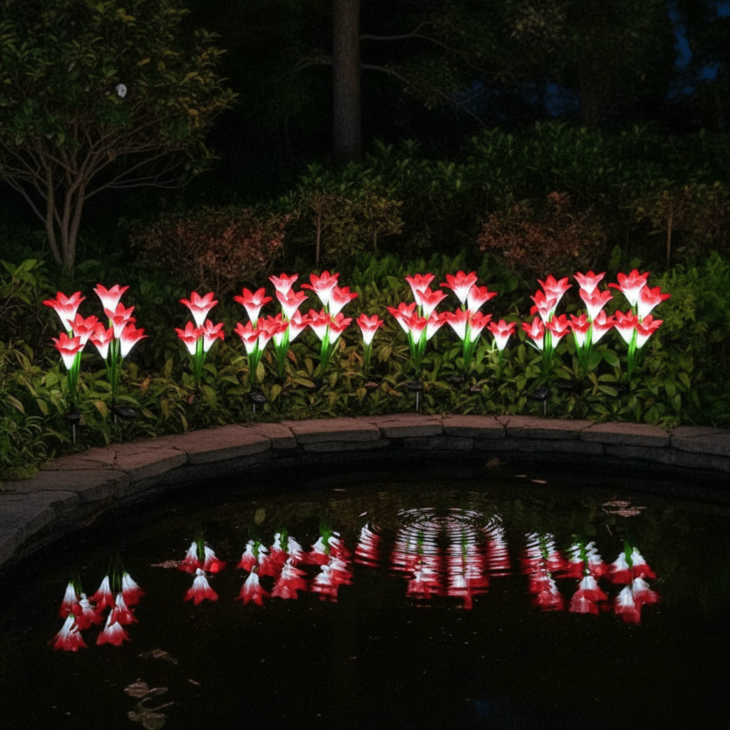 Solarna Baštenska Svjetla Ljiljan – Baštenska rasvjeta – Crvena Univerzalna – slika 6