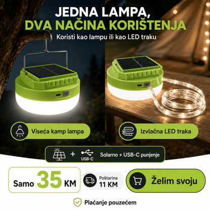 Solarna Kamp Svjetiljka s LED Trakom – – – slika 3