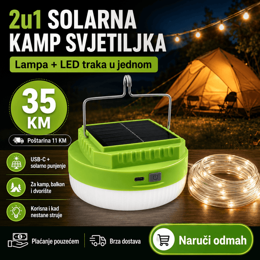 Solarna Kamp Svjetiljka s LED Trakom – – – slika 1