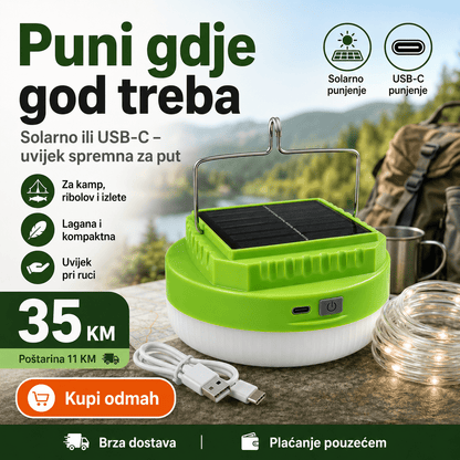 Solarna Kamp Svjetiljka s LED Trakom – – – slika 4