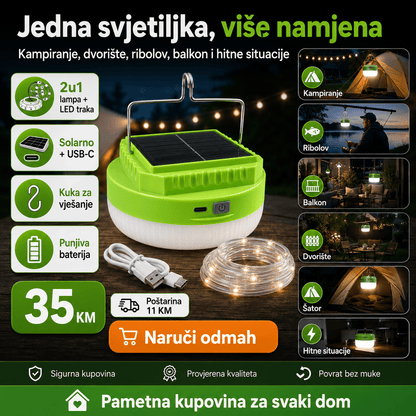 Solarna Kamp Svjetiljka s LED Trakom – – – slika 7
