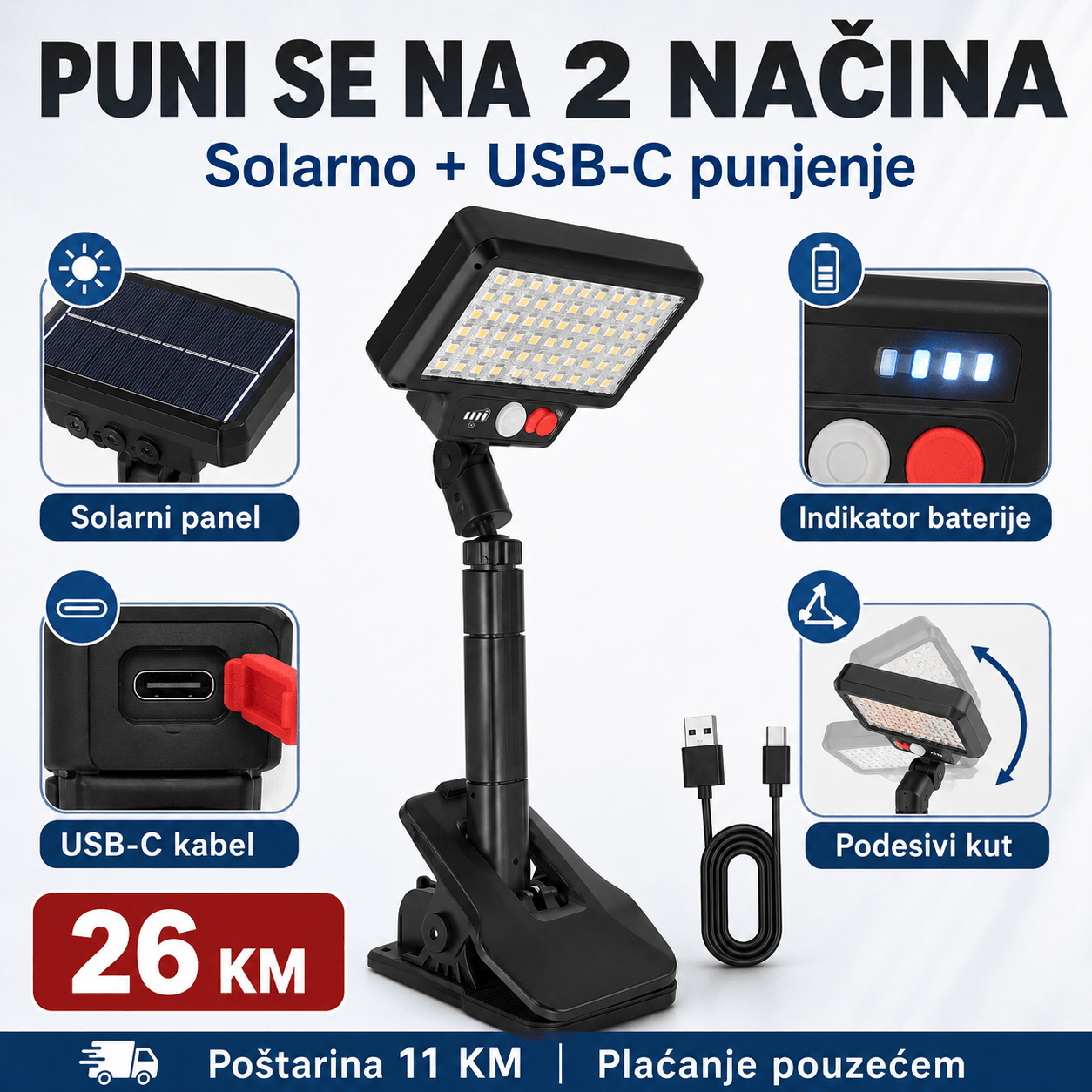 Solarna LED Radna Svjetiljka – – – slika 7