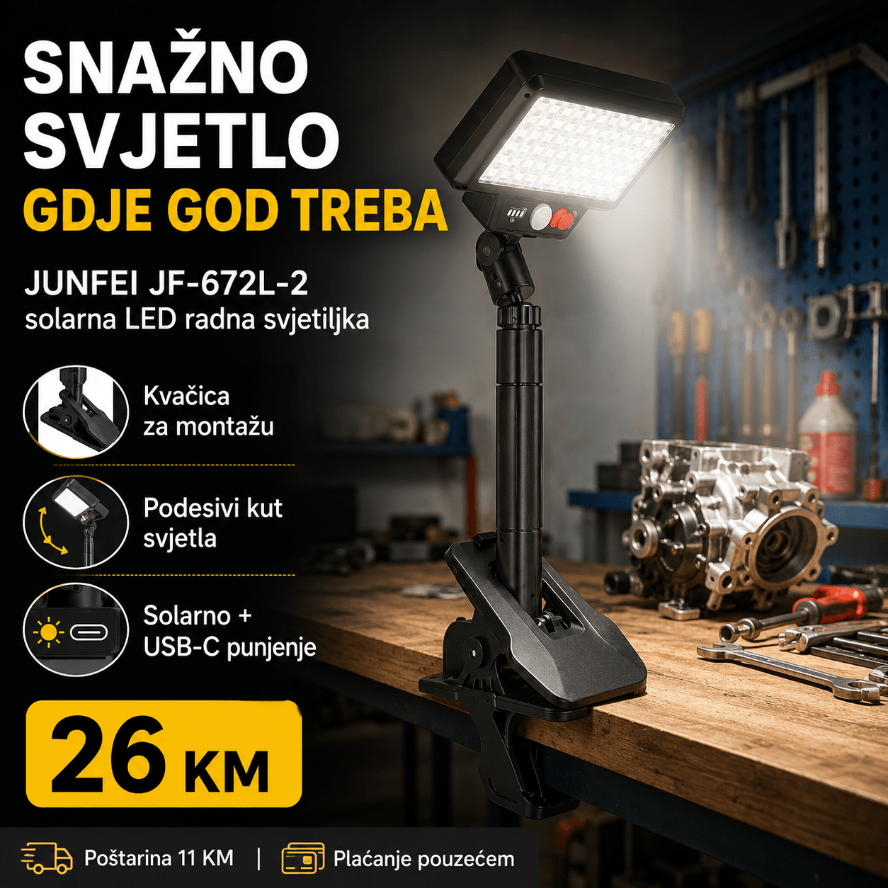 Solarna LED Radna Svjetiljka – – – slika 6
