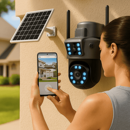 Solarna Sigurnosna Kamera s Dvostrukim Zaslonom – – – slika 1