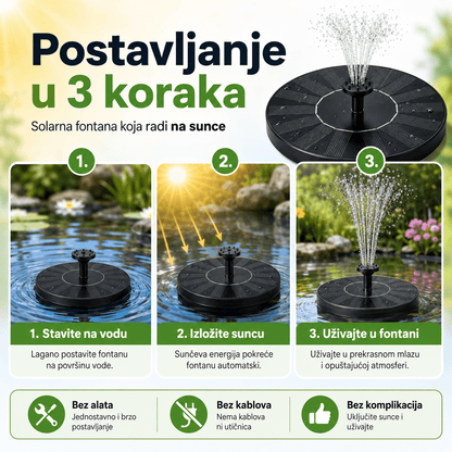 Solarna Vrtna Fontana – – 1.Komad – slika 3