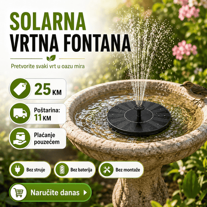 Solarna Vrtna Fontana – – 1.Komad – slika 1