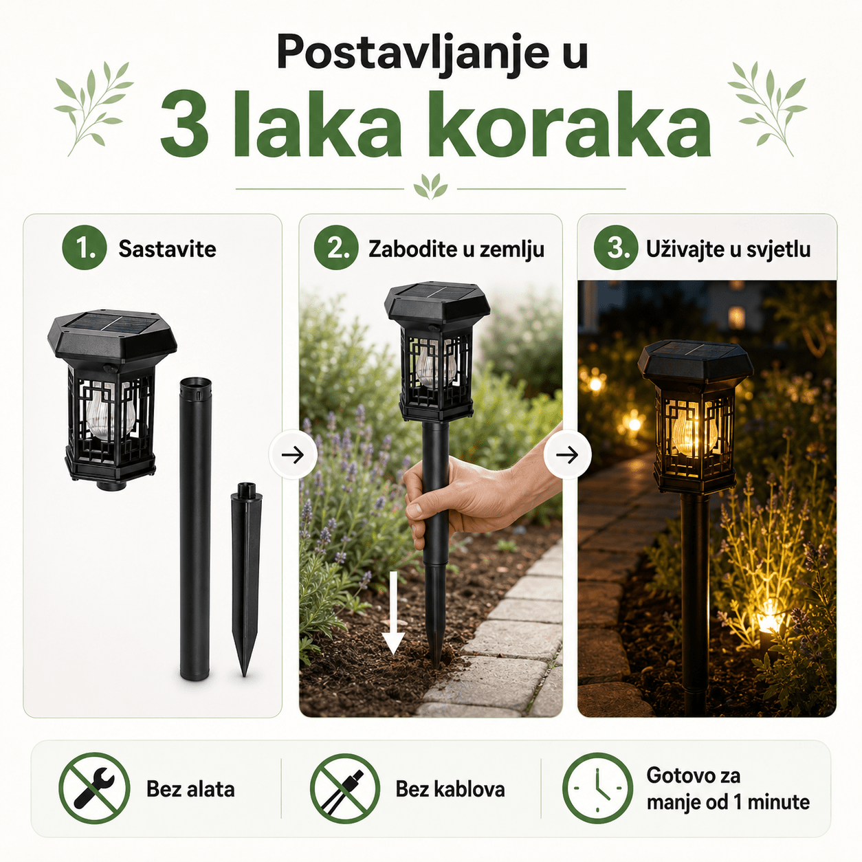 Solarna Vrtna LED Svjetiljka – – – slika 7