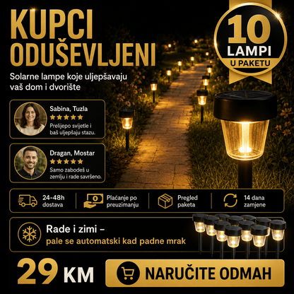 Solarne lampe za dvorište(10 kom) – – – slika 6