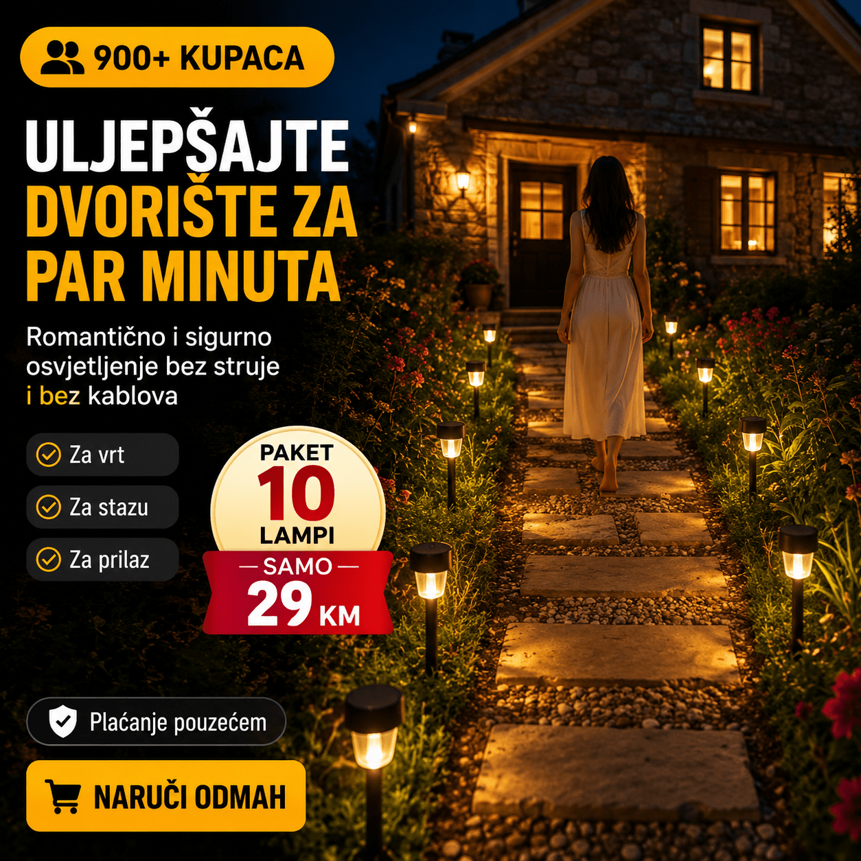 Solarne lampe za dvorište(10 kom) – – – slika 5