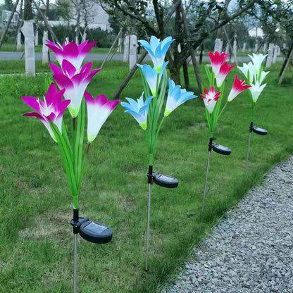 Solarne Ljiljan Lampe za Vaš Vrt – – 2 komada – slika 4
