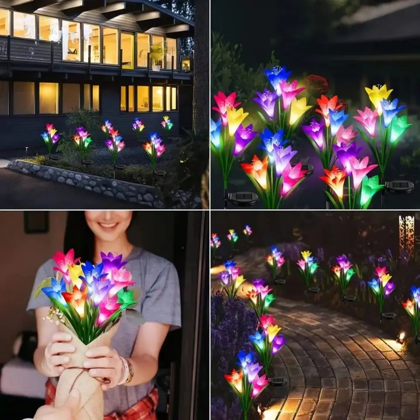 Solarne Ljiljan Lampe za Vaš Vrt – – 2 komada – slika 3