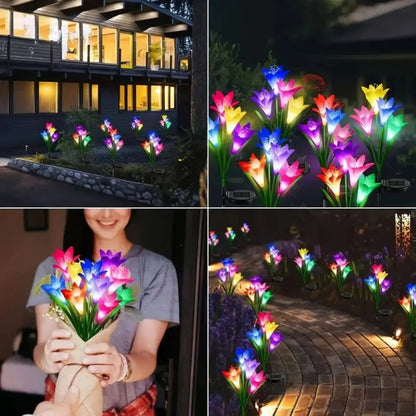 Solarne Ljiljan Lampe za Vaš Vrt – – 2 komada – slika 3