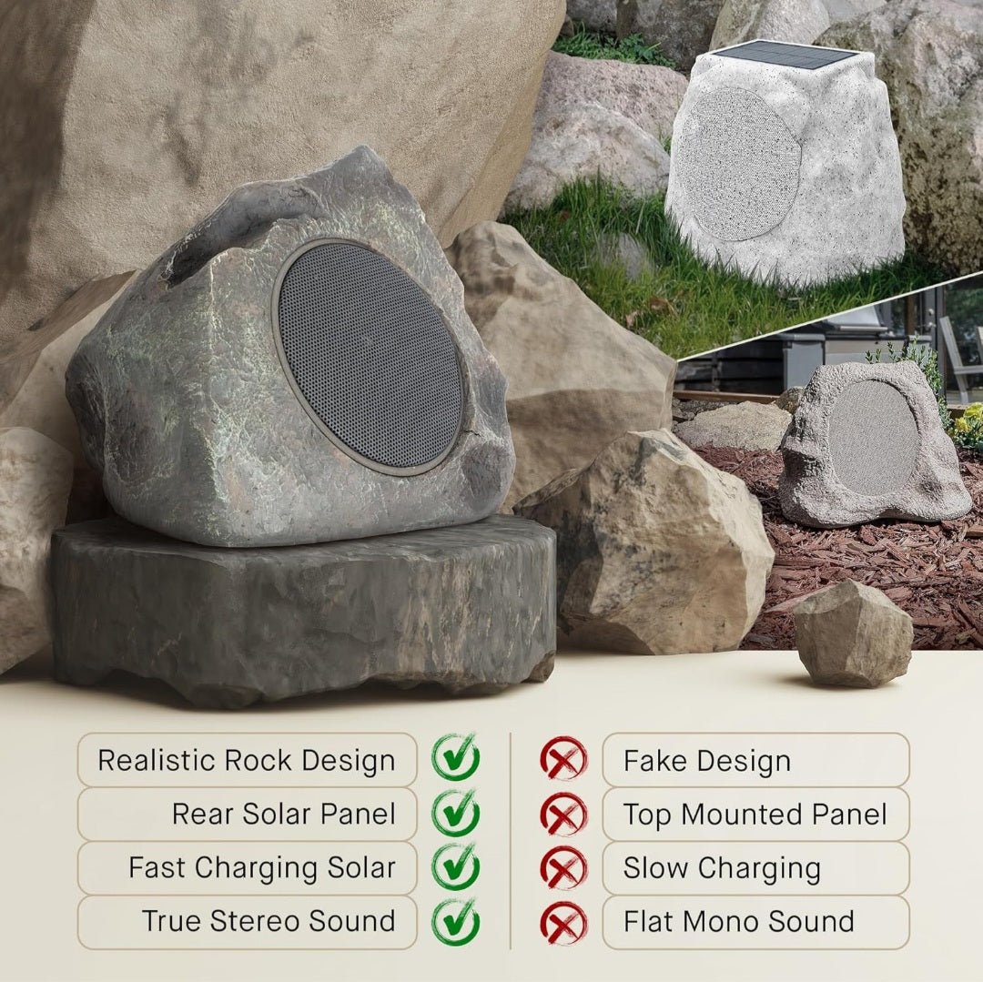 Solarni Bluetooth zvučnik u obliku kamena - SAMO KLIKNI