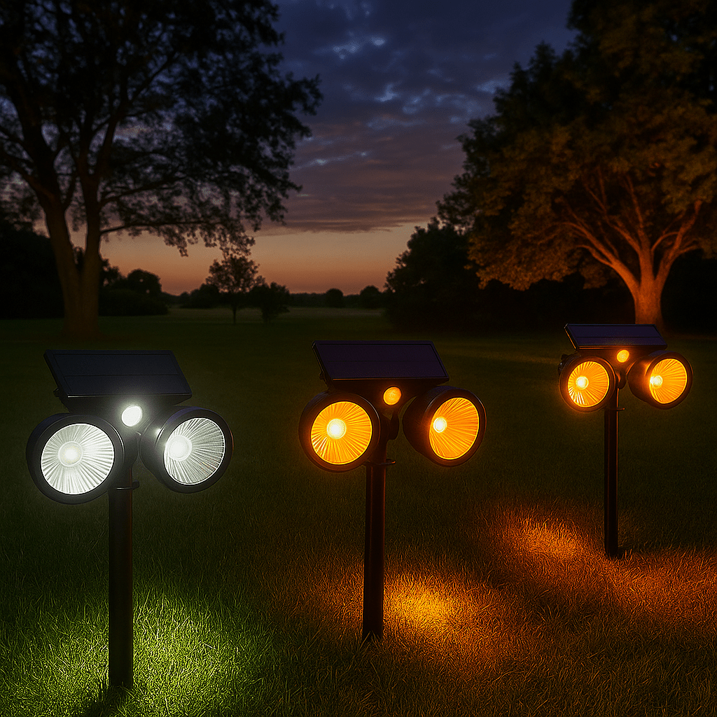 Solarni LED Reflektor s Dvije Glave - SAMO KLIKNI