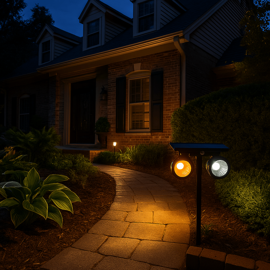 Solarni LED Reflektor s Dvije Glave - SAMO KLIKNI