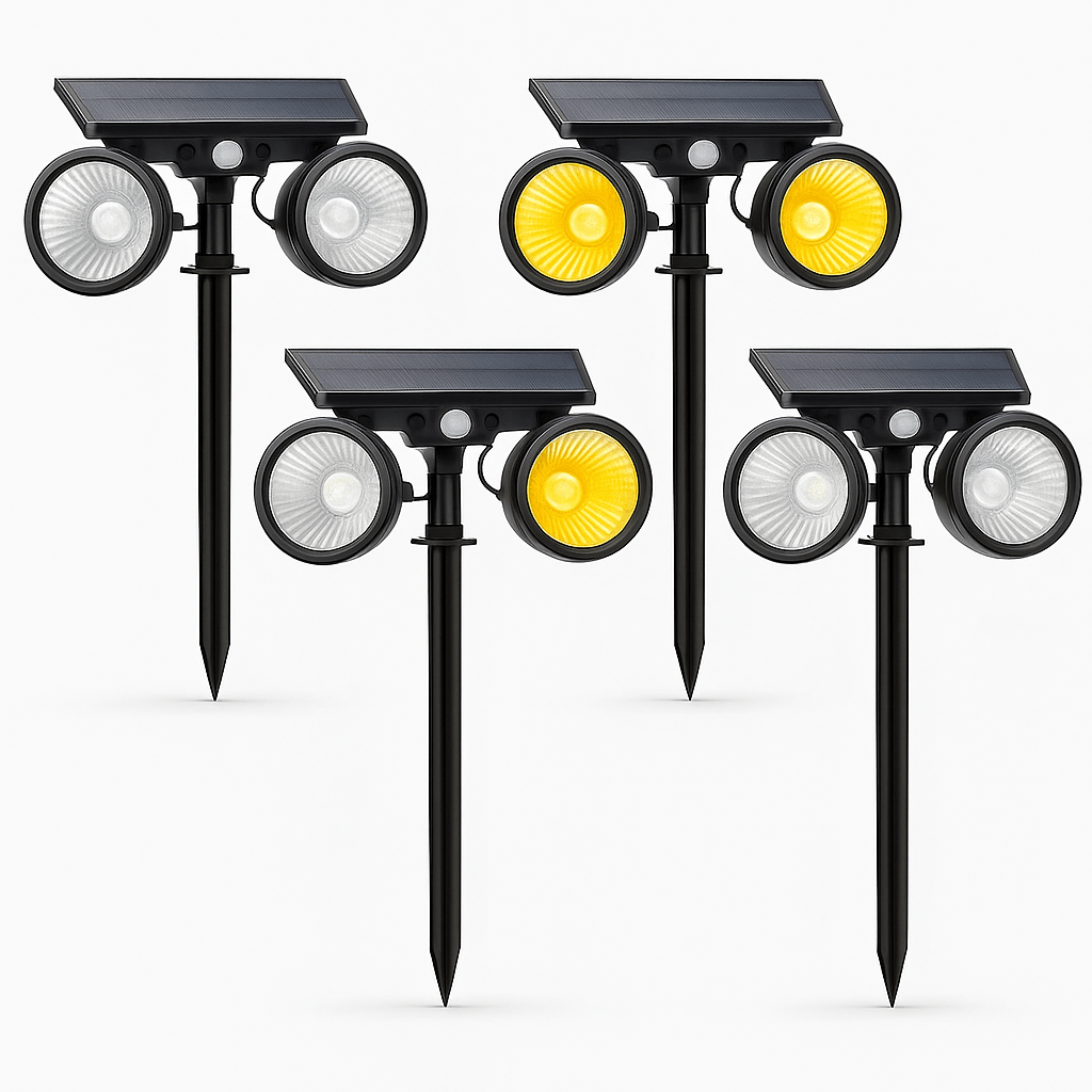 Solarni LED Reflektor s Dvije Glave - SAMO KLIKNI