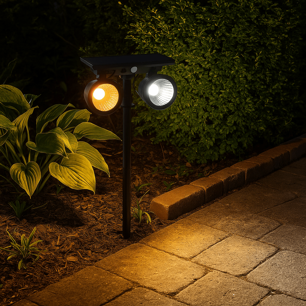 Solarni LED Reflektor s Dvije Glave - SAMO KLIKNI