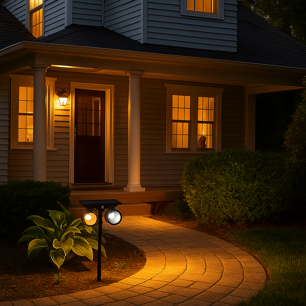 Solarni LED Reflektor s Dvije Glave - SAMO KLIKNI