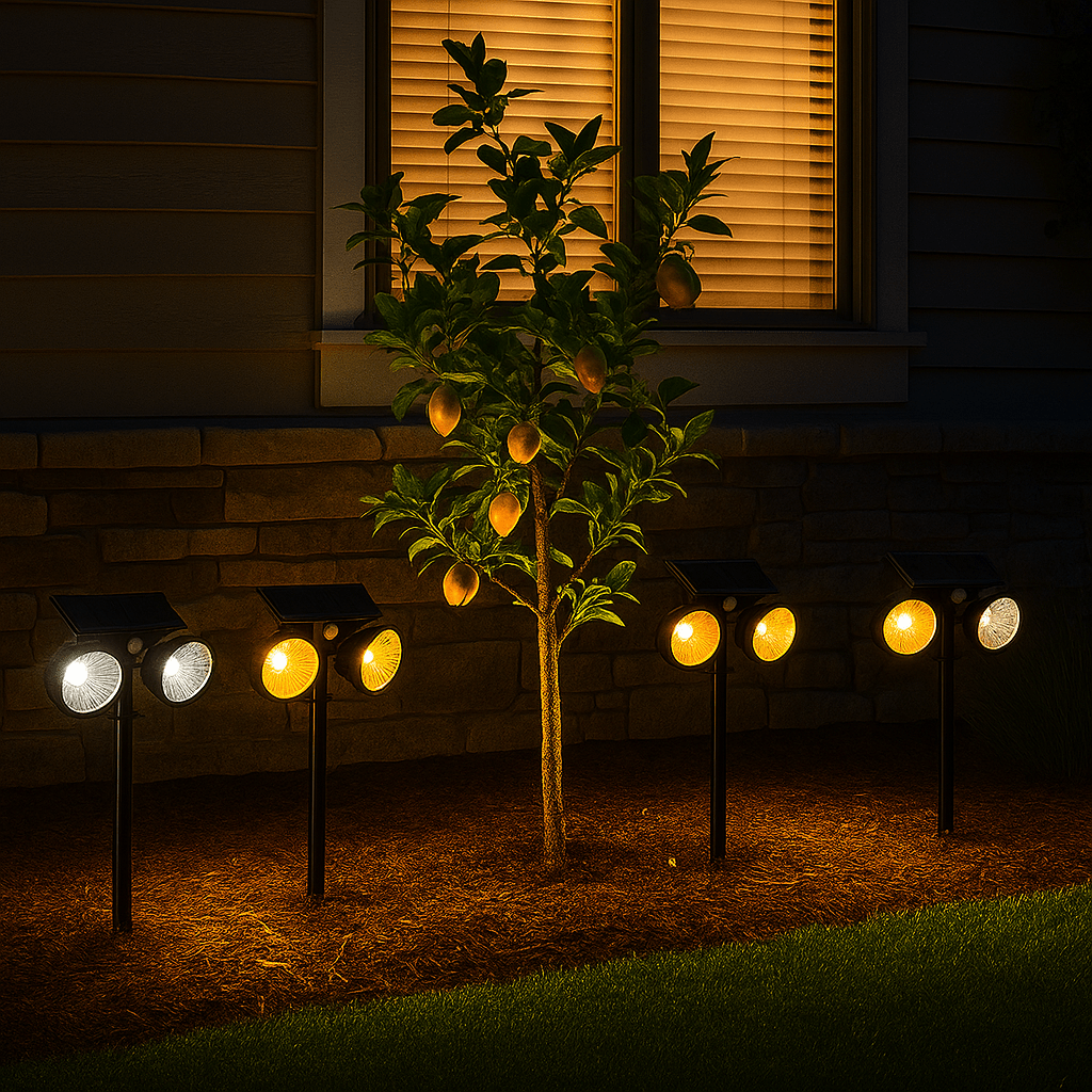 Solarni LED Reflektor s Dvije Glave - SAMO KLIKNI