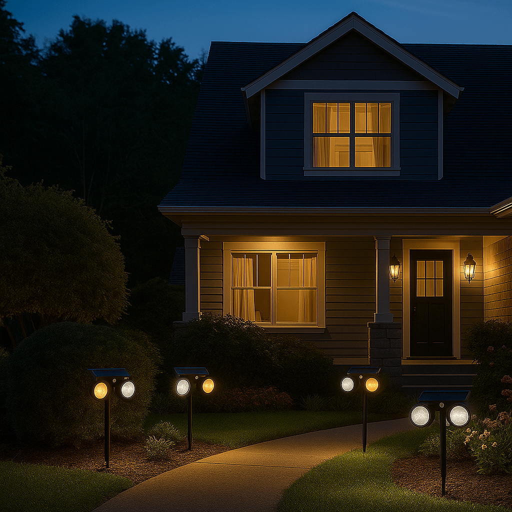 Solarni LED Reflektor s Dvije Glave - SAMO KLIKNI