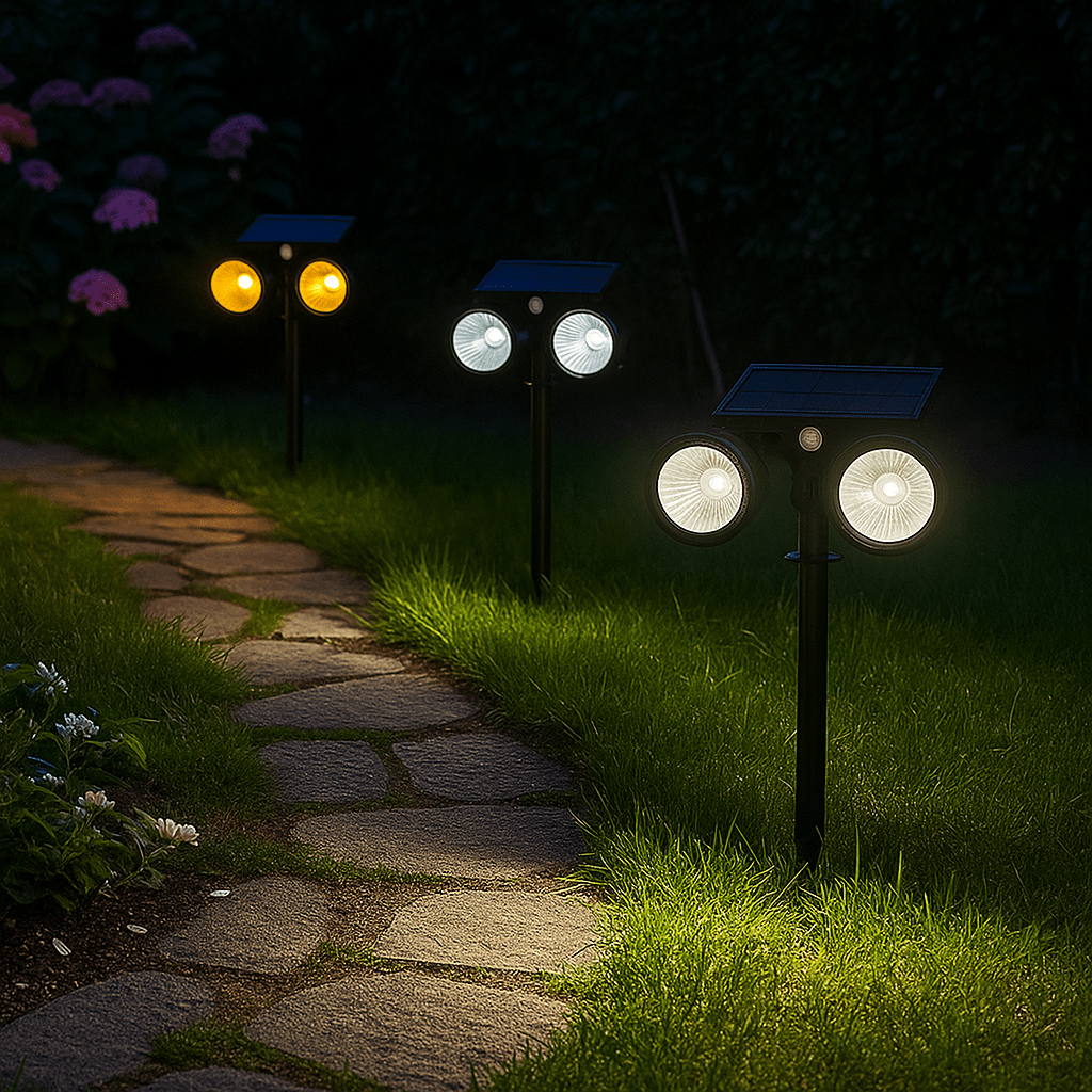 Solarni LED Reflektor s Dvije Glave - SAMO KLIKNI