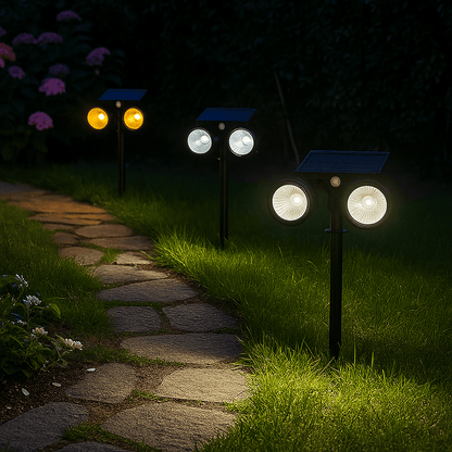 Solarni LED Reflektor s Dvije Glave – – – slika 9