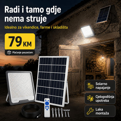 Solarni LED Reflektor s Odvojenim Solarnim Panelom – – – slika 8