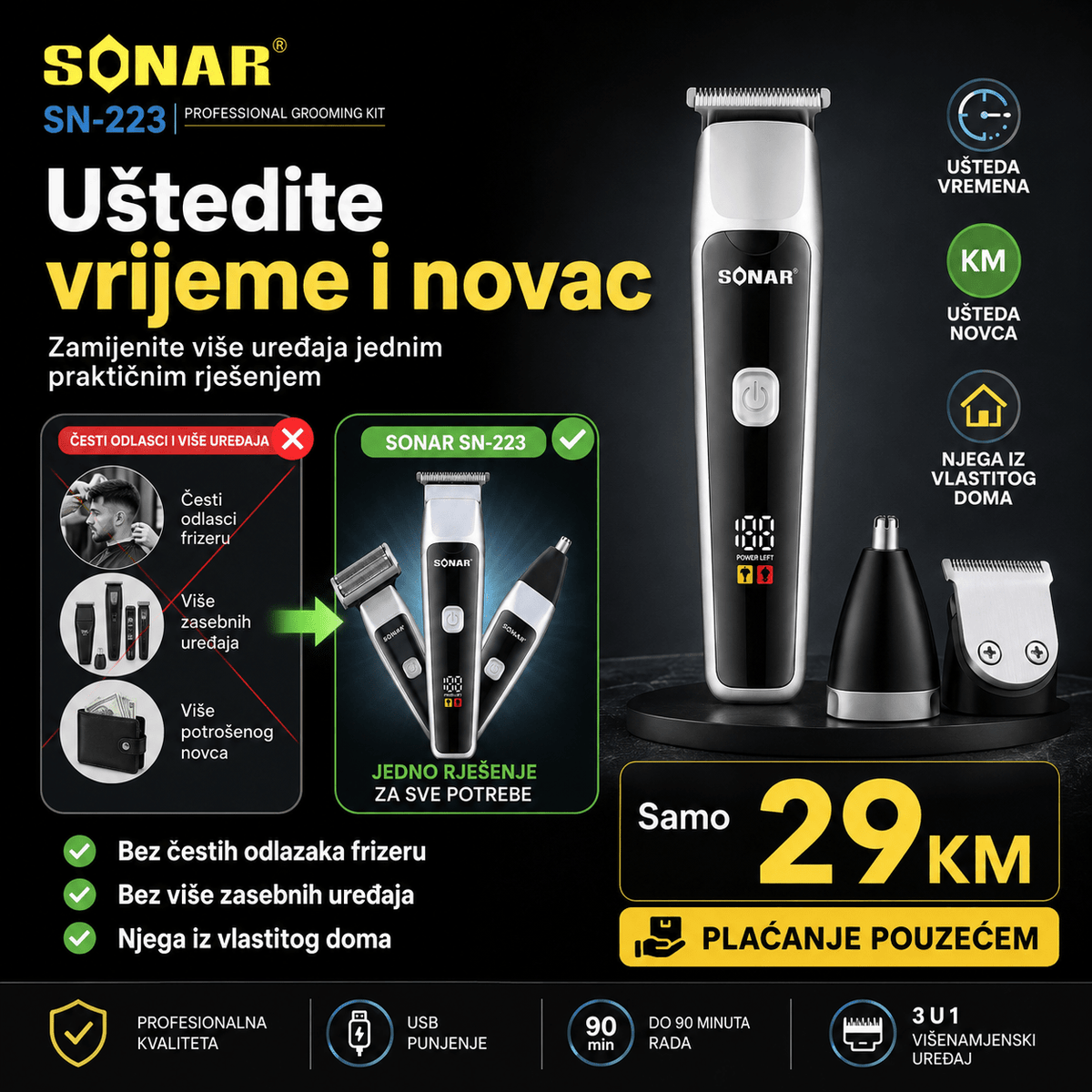 Sonar Aparat Za Šišanje – – – slika 3