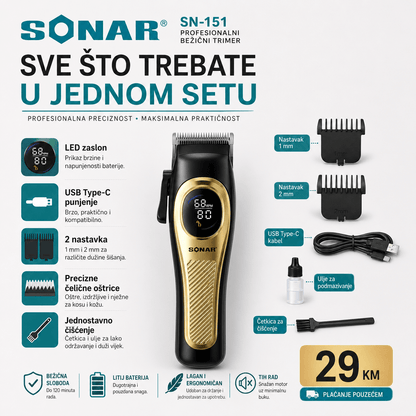 Sonar Bežični Trimer Za Kosu – – – slika 2