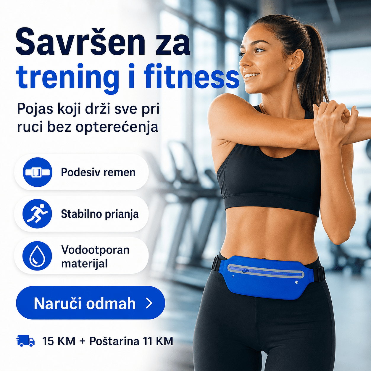 Sportski Pojas za Trčanje – – Narančasta – slika 3