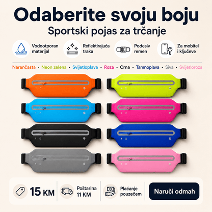 Sportski Pojas za Trčanje – – Narančasta – slika 5