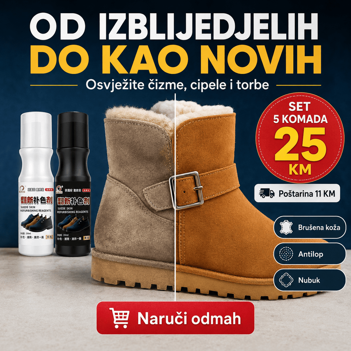 Sprej za Obnovu Brušene Kože – – – slika 1