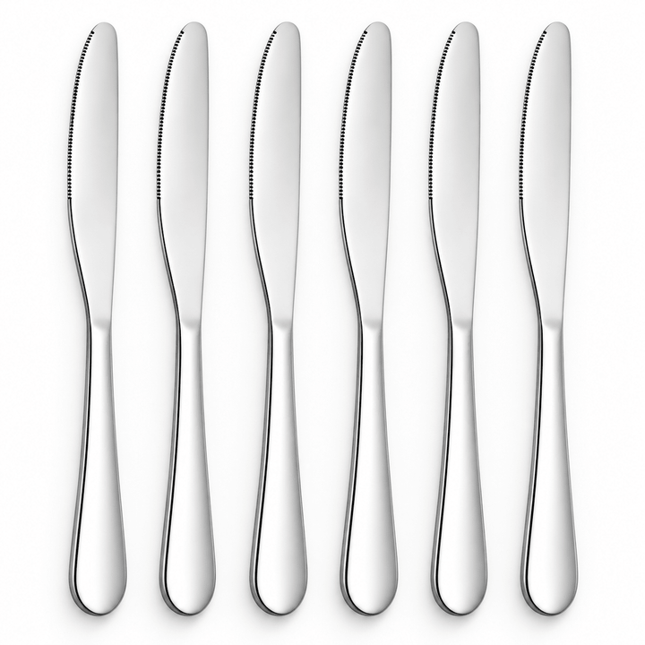 Srebrni stolni noževi – set 6 komada, 23,1 cm