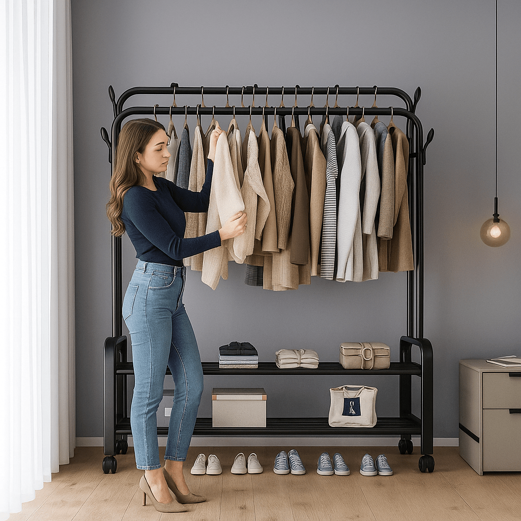 Stalak za Odjeću s Policama - SAMO KLIKNI