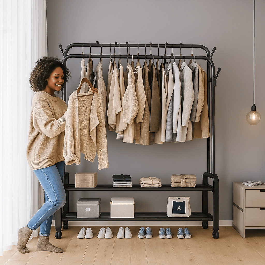 Stalak za Odjeću s Policama - SAMO KLIKNI