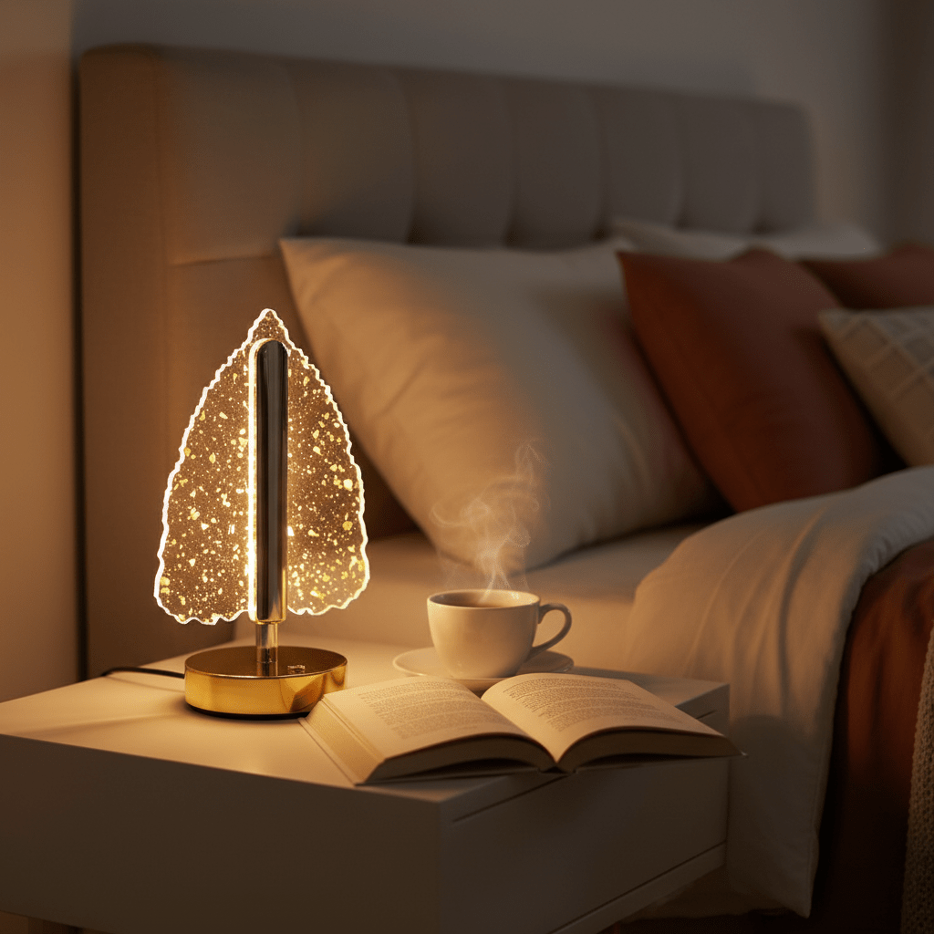 Stolna LED Lampa "Zlatni List" – Rasvjeta – Univerzalna – slika 2